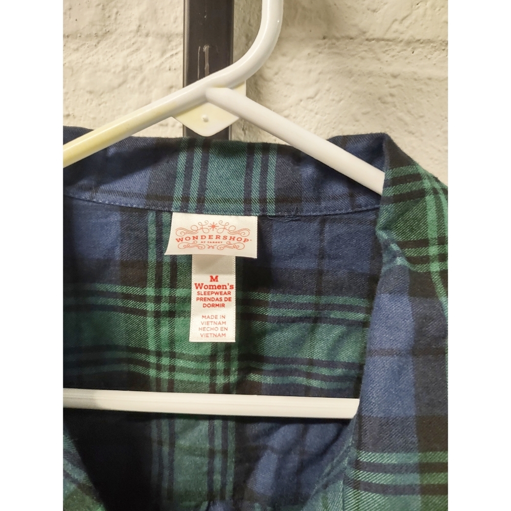 Target Wondershop Blue and Green Plaid Pajama Set - Picture 2 of 5